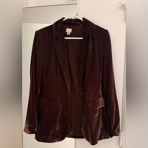 Brown Velvet Women's Blazer